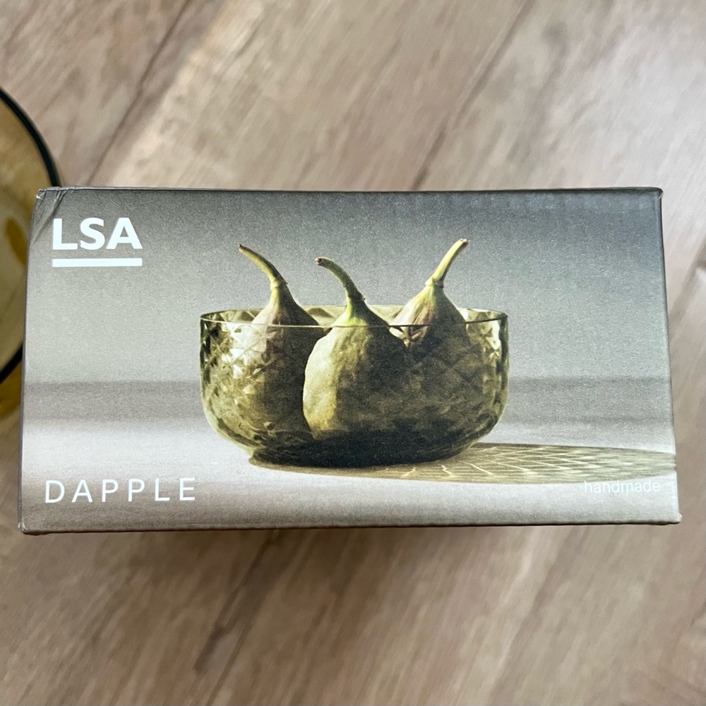 LSA Dapple Bowl Woodland Green handmade size 4.75” x‎ 2.25” NIB